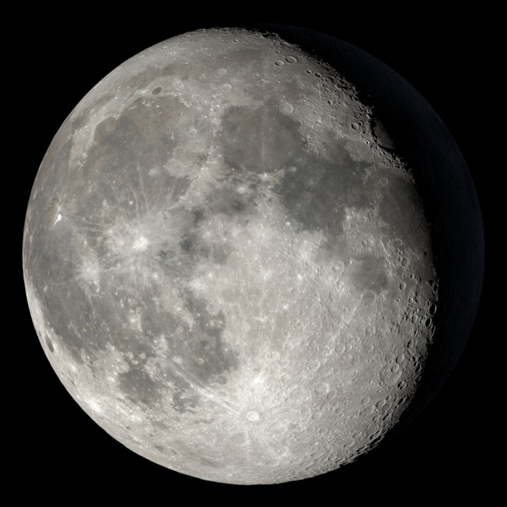 NASA visualization of the Moon on January 6, 2026