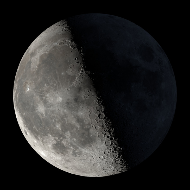 NASA visualization of the Moon on January 10, 2026