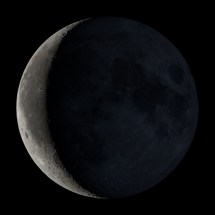 NASA visualization of the Moon on January 14, 2026