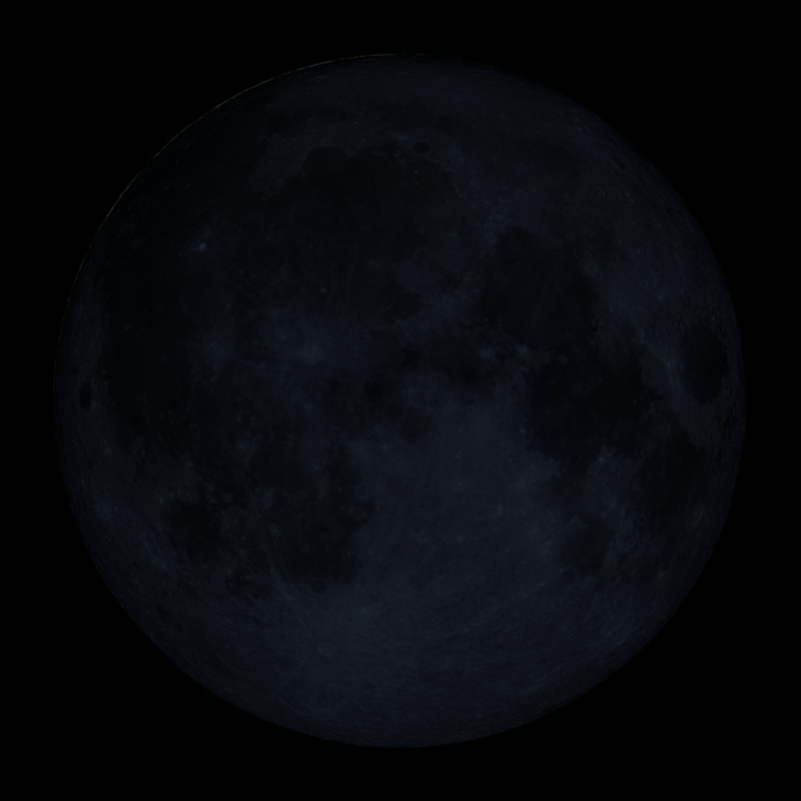 NASA visualization of the Moon on January 18, 2026