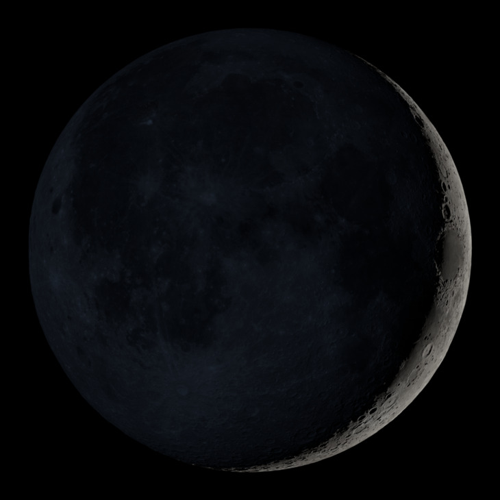 NASA visualization of the Moon on January 21, 2026