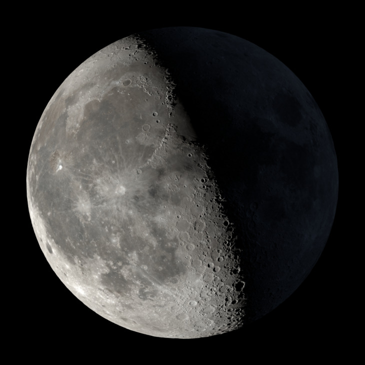 NASA visualization of the Moon on February 8, 2026