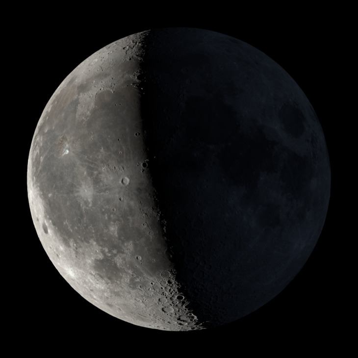 NASA visualization of the Moon on February 10, 2026