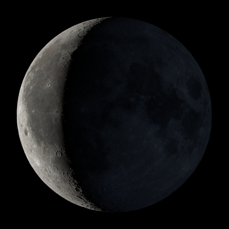 NASA visualization of the Moon on February 12, 2026