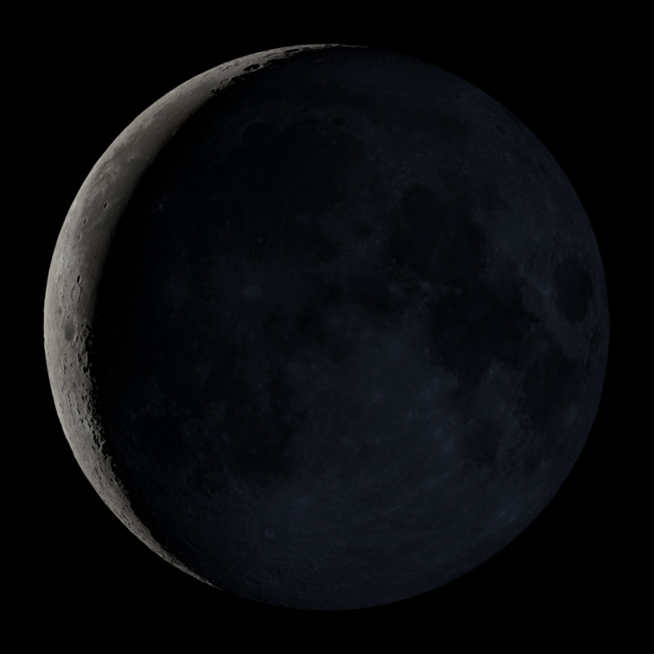 NASA visualization of the Moon on February 14, 2026