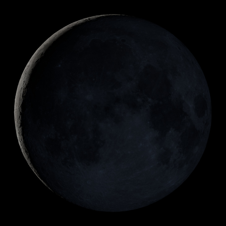 NASA visualization of the Moon on February 15, 2026
