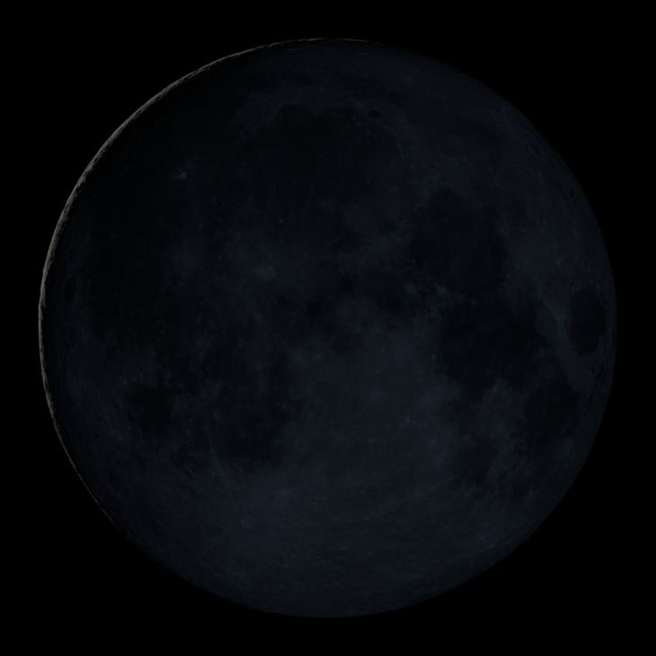 NASA visualization of the Moon on February 16, 2026