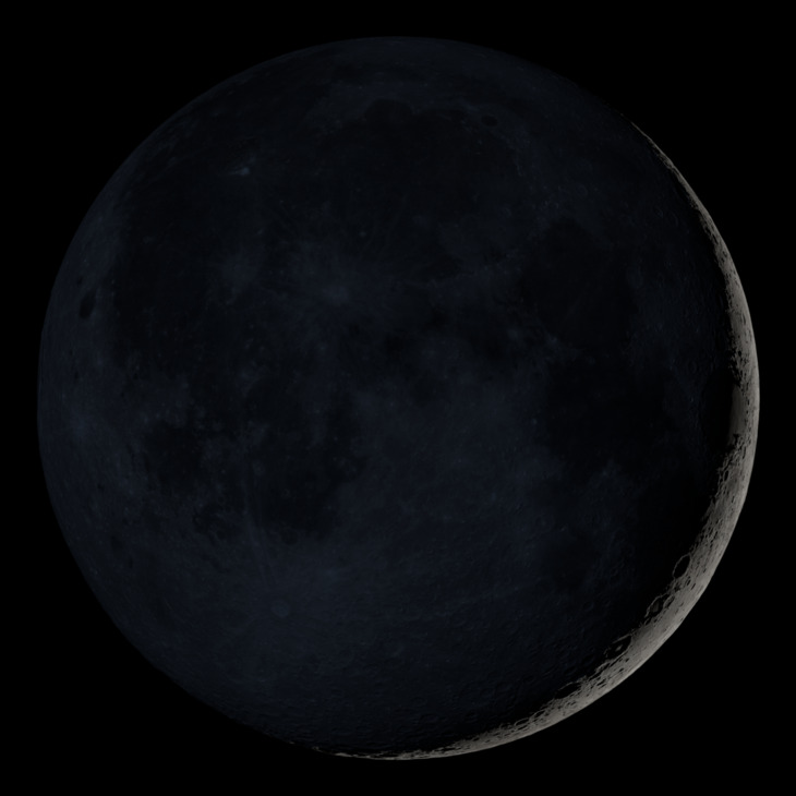 NASA visualization of the Moon on February 19, 2026