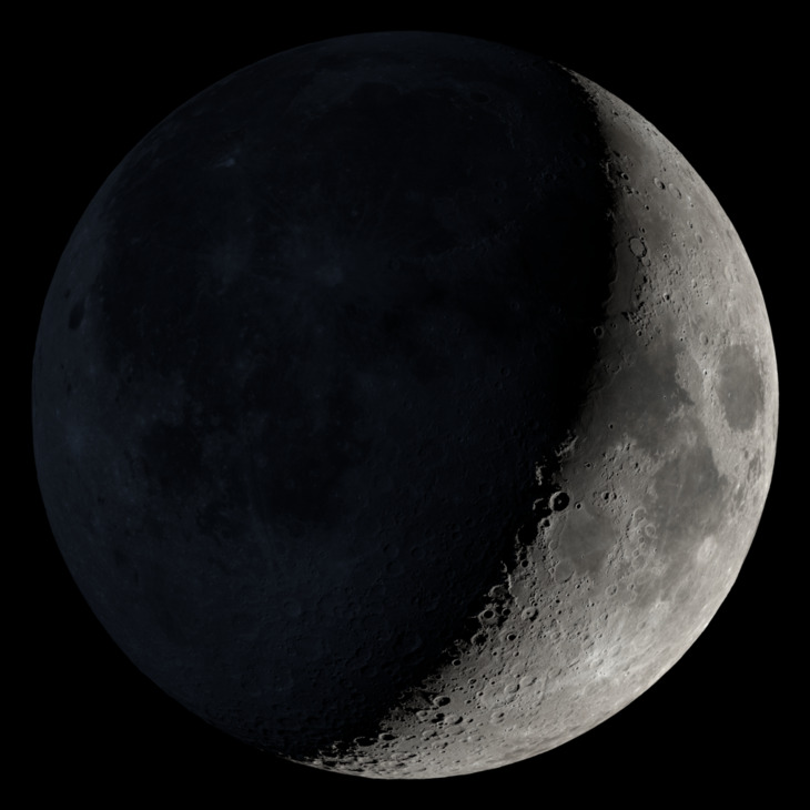 NASA visualization of the Moon on February 22, 2026