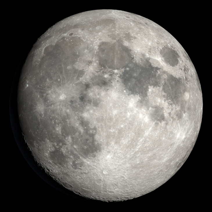 NASA visualization of the Moon on March 1, 2026
