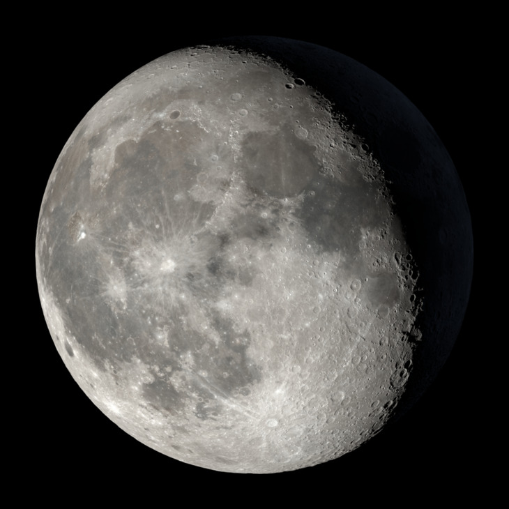 NASA visualization of the Moon on March 7, 2026