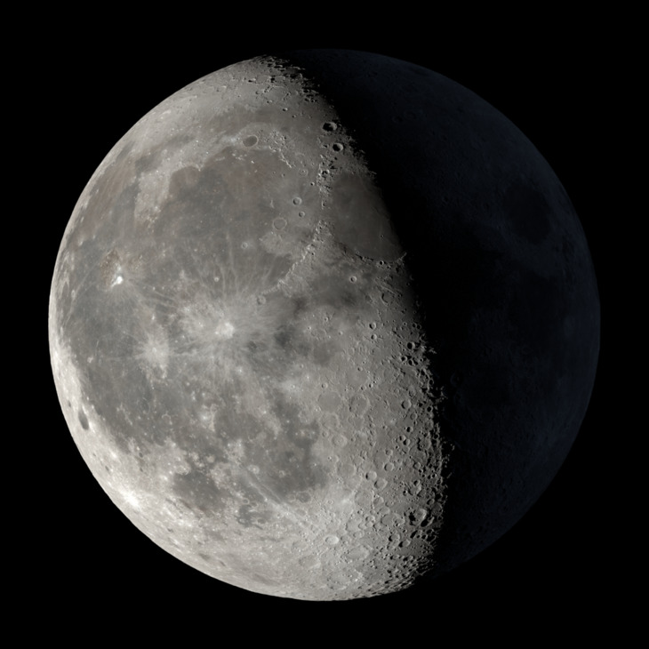 NASA visualization of the Moon on March 9, 2026