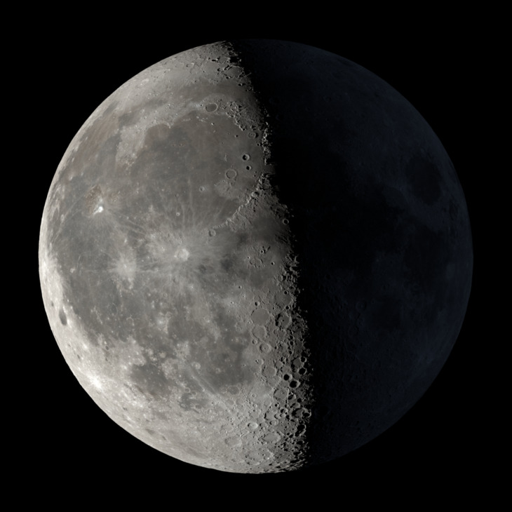 NASA visualization of the Moon on March 10, 2026