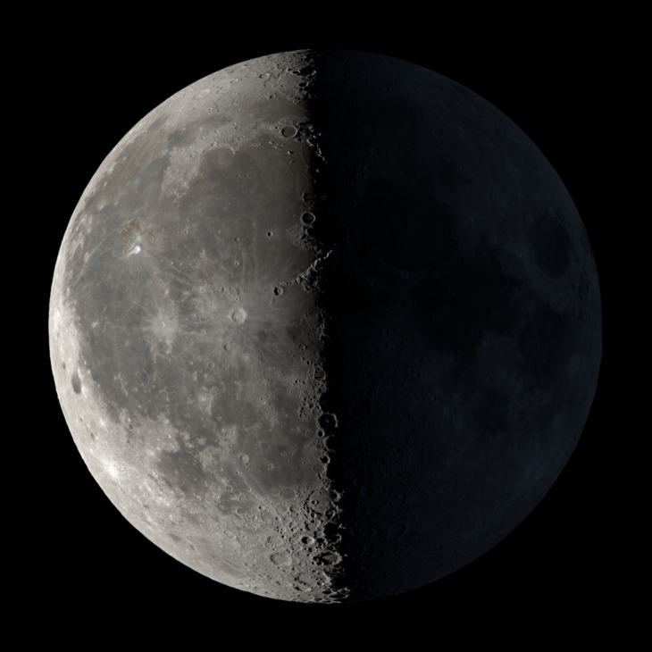 NASA visualization of the Moon on March 11, 2026