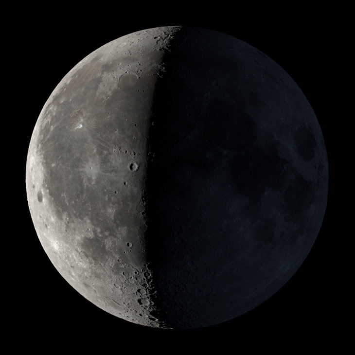NASA visualization of the Moon on March 12, 2026