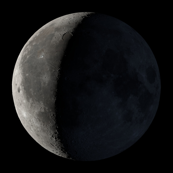 NASA visualization of the Moon on March 13, 2026