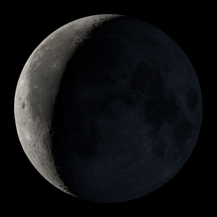 NASA visualization of the Moon on March 14, 2026