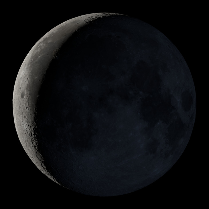 NASA visualization of the Moon on March 15, 2026