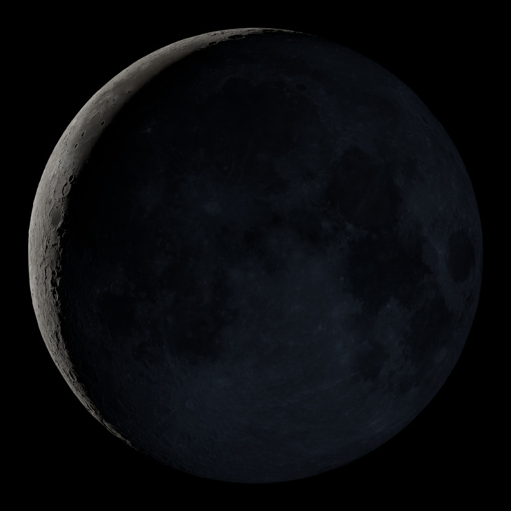 NASA visualization of the Moon on March 16, 2026