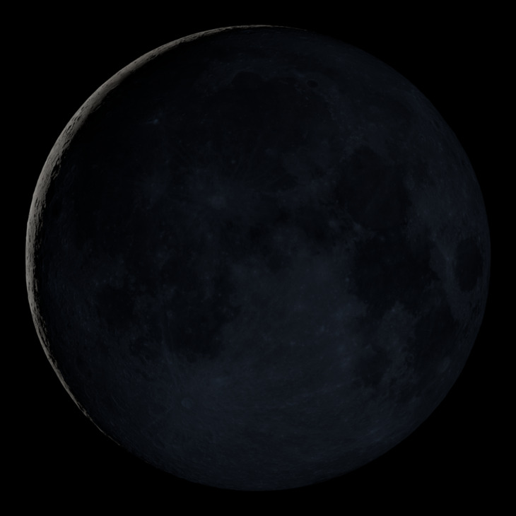 NASA visualization of the Moon on March 17, 2026