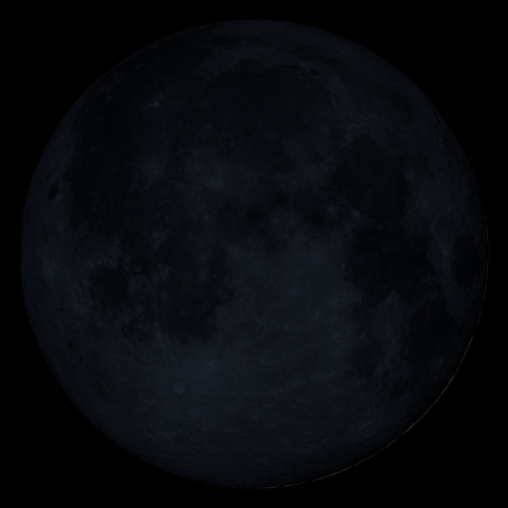 NASA visualization of the Moon on March 19, 2026