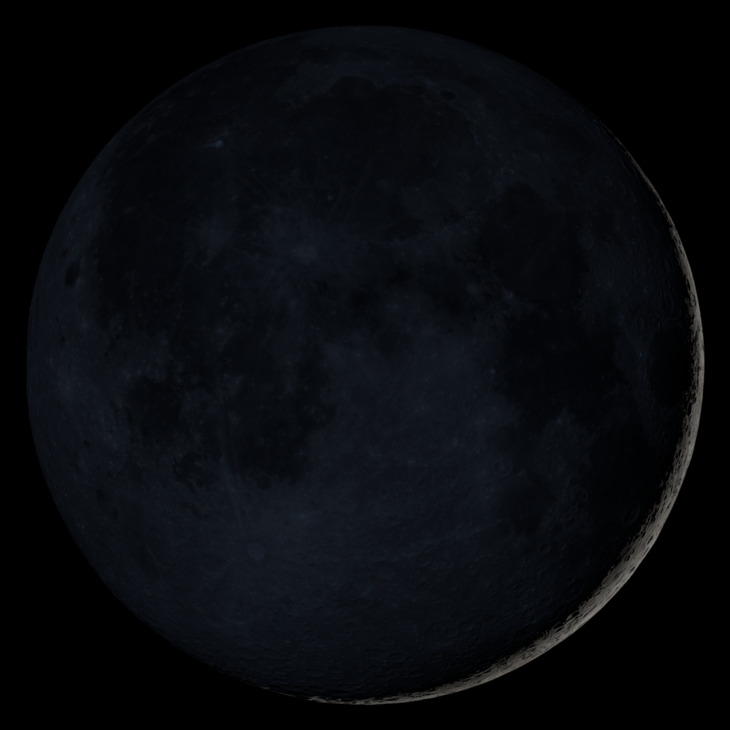 NASA visualization of the Moon on March 20, 2026