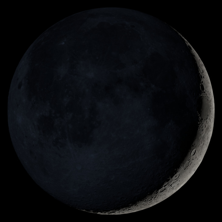 NASA visualization of the Moon on March 21, 2026