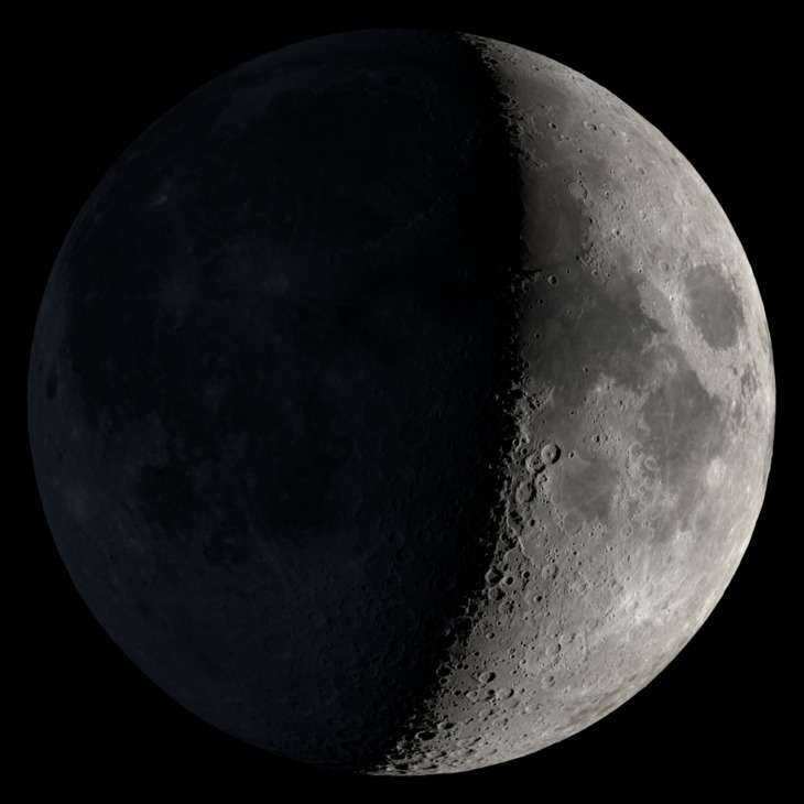 NASA visualization of the Moon on March 24, 2026
