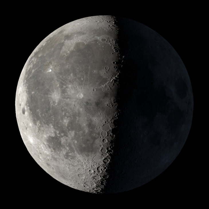 NASA visualization of the Moon on April 9, 2026