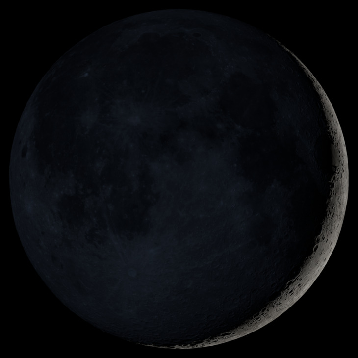NASA visualization of the Moon on April 19, 2026