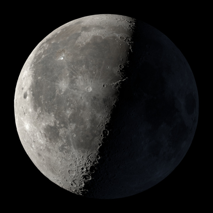 NASA visualization of the Moon on May 9, 2026