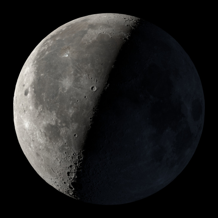 NASA visualization of the Moon on May 10, 2026