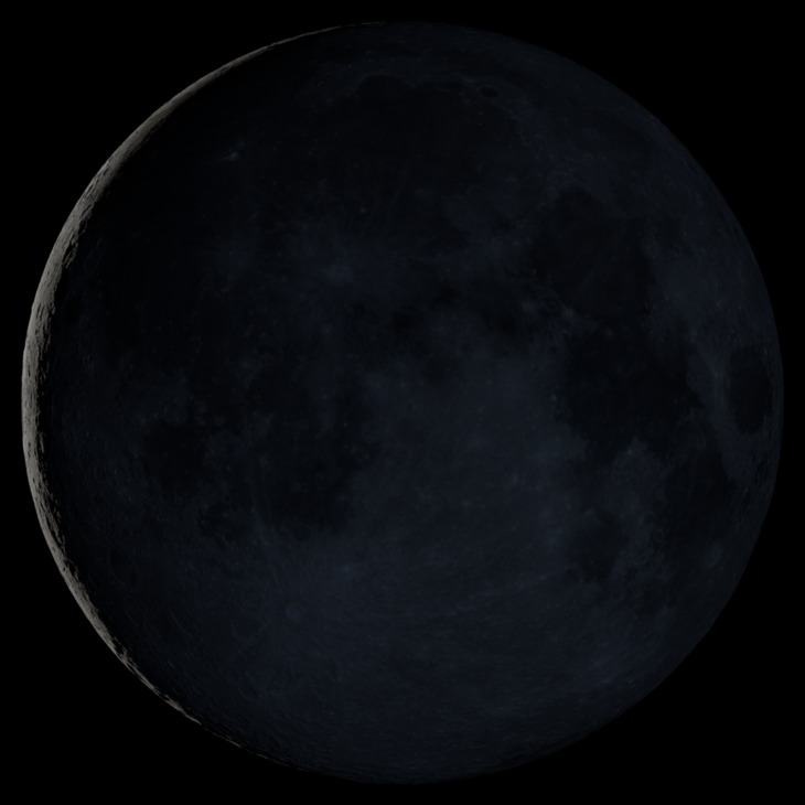 NASA visualization of the Moon on May 15, 2026