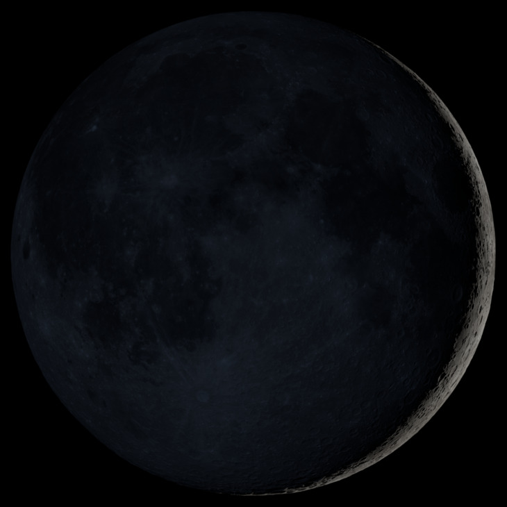 NASA visualization of the Moon on May 18, 2026