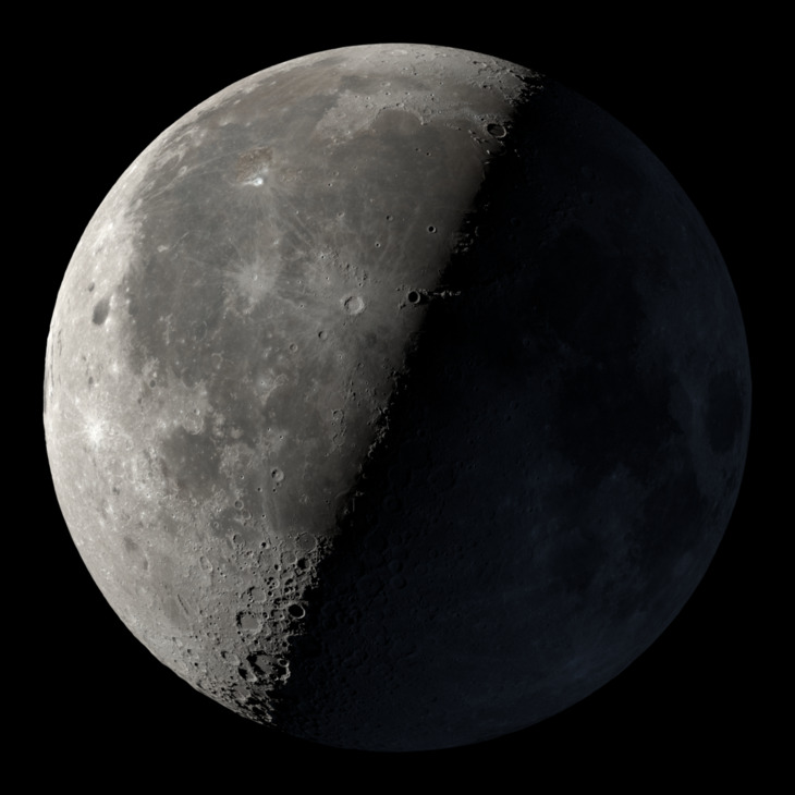 NASA visualization of the Moon on June 8, 2026