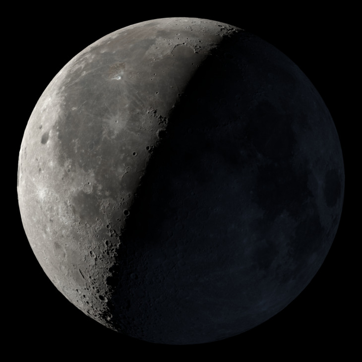 NASA visualization of the Moon on June 9, 2026