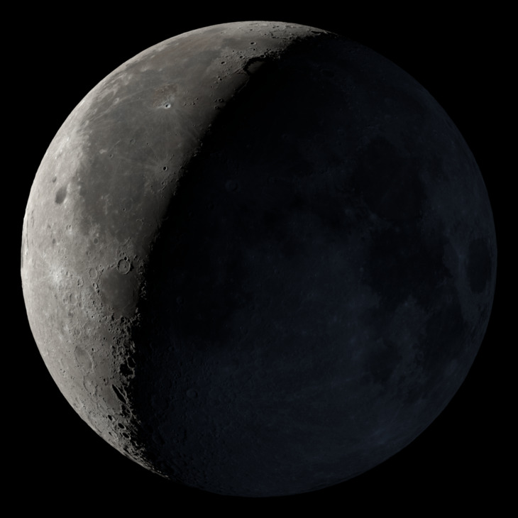 NASA visualization of the Moon on June 10, 2026