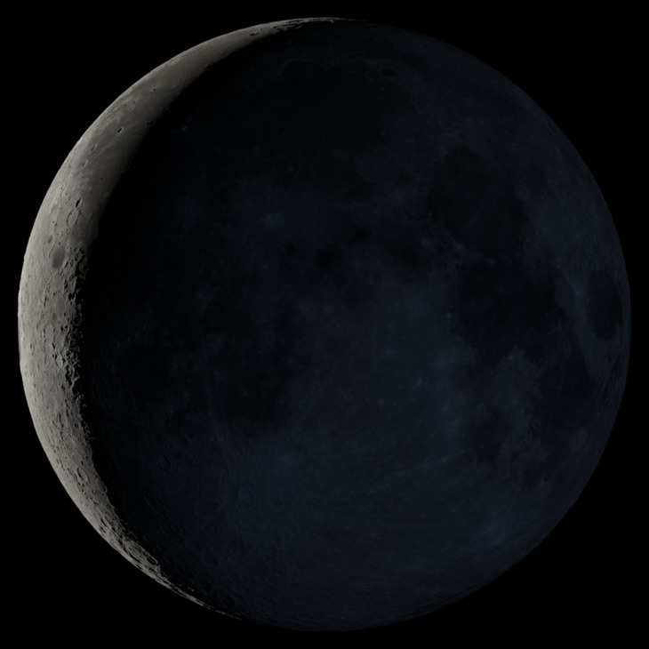 NASA visualization of the Moon on June 12, 2026