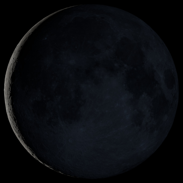 NASA visualization of the Moon on June 13, 2026