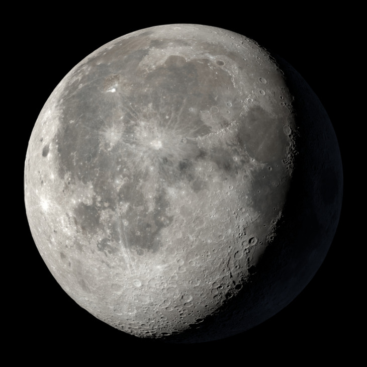 NASA visualization of the Moon on July 4, 2026