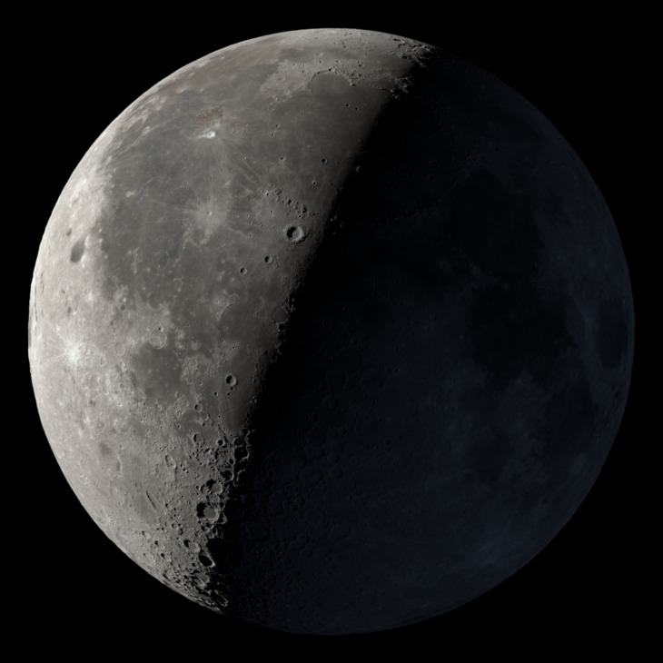 NASA visualization of the Moon on July 8, 2026
