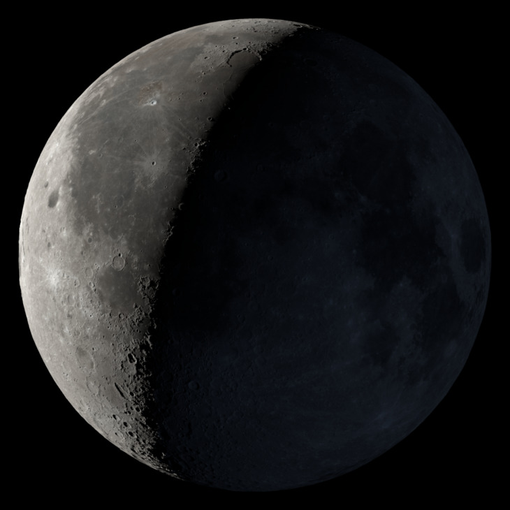 NASA visualization of the Moon on July 9, 2026