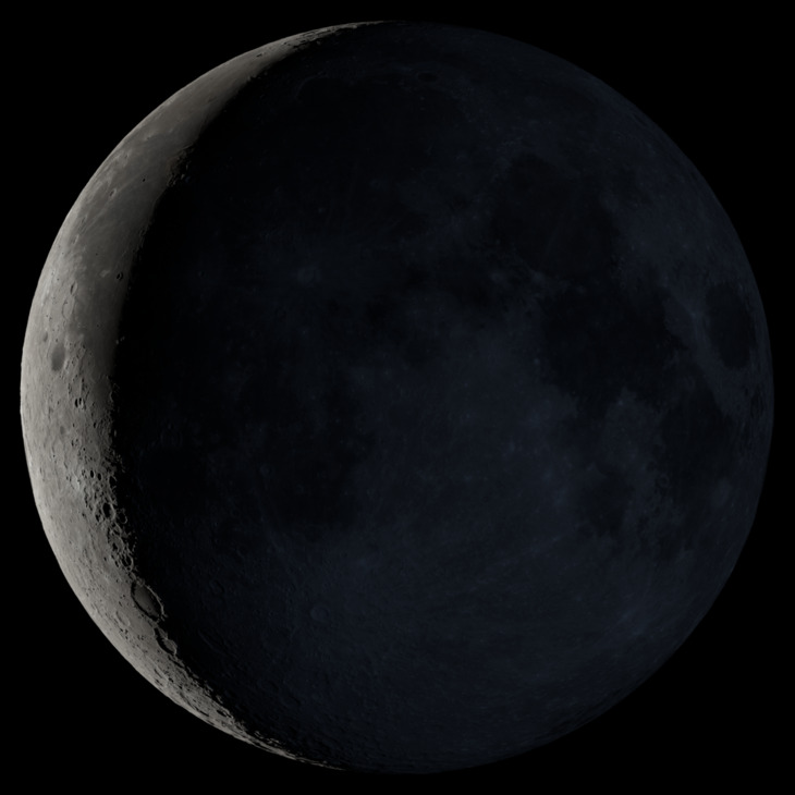 NASA visualization of the Moon on July 11, 2026
