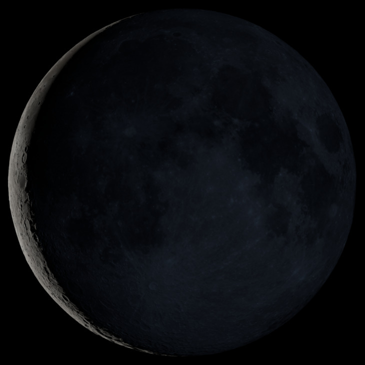 NASA visualization of the Moon on July 12, 2026
