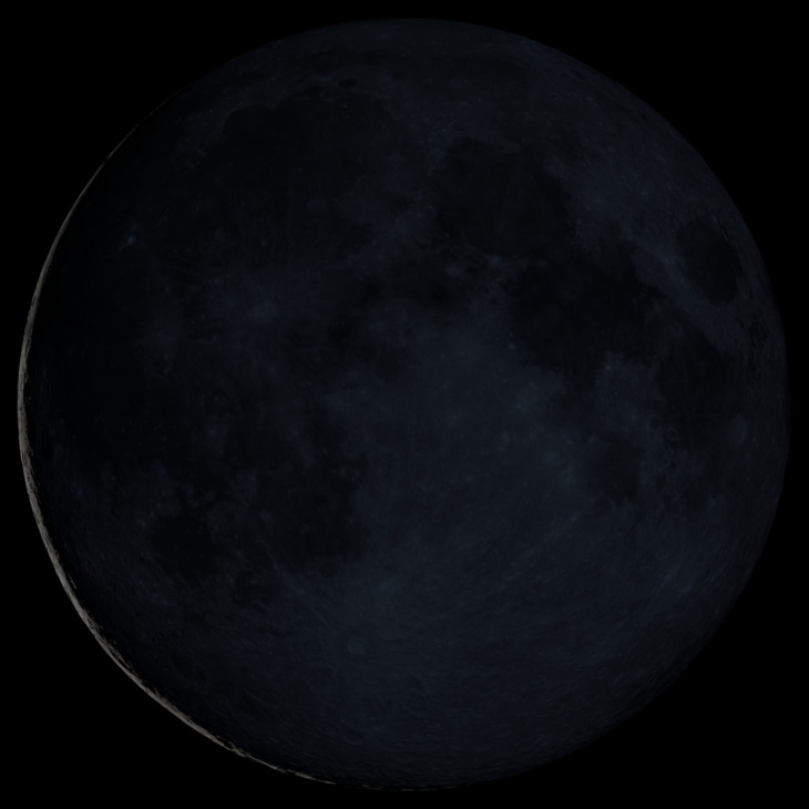 NASA visualization of the Moon on July 13, 2026