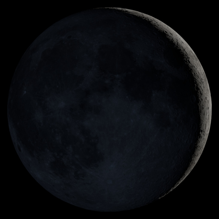 NASA visualization of the Moon on July 16, 2026