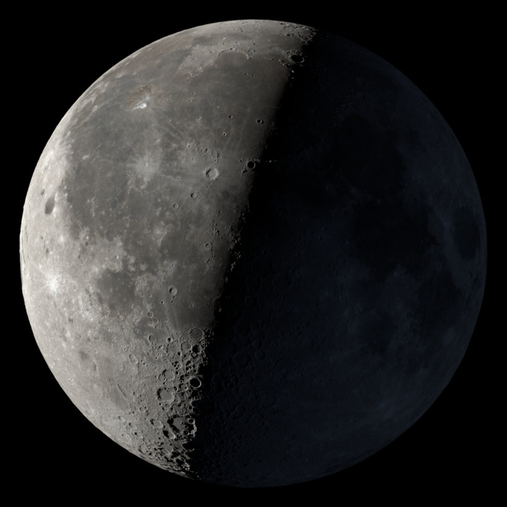 NASA visualization of the Moon on August 6, 2026