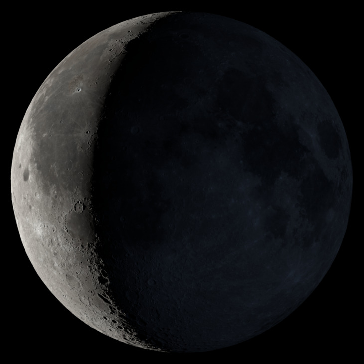 NASA visualization of the Moon on August 8, 2026