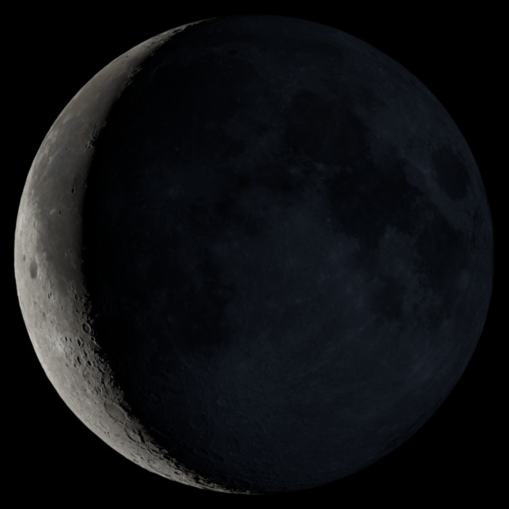 NASA visualization of the Moon on August 9, 2026