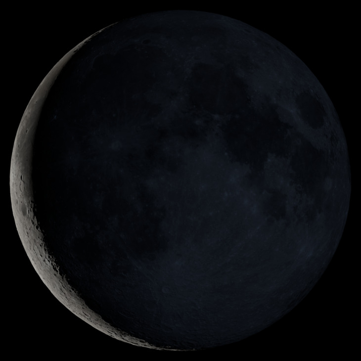 NASA visualization of the Moon on August 10, 2026